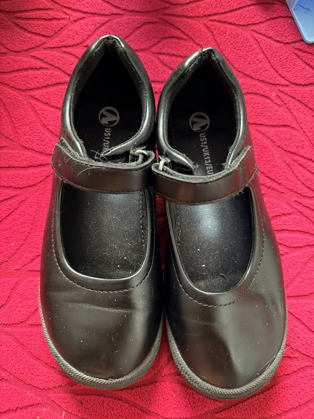 Black Mary Jane Shoes with Strap - Size US 1 / UK 13 / EU 32