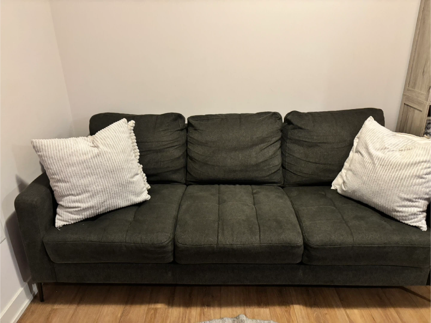 Dark Grey Sofa with Tufted Cushions - MOVING - photo 2