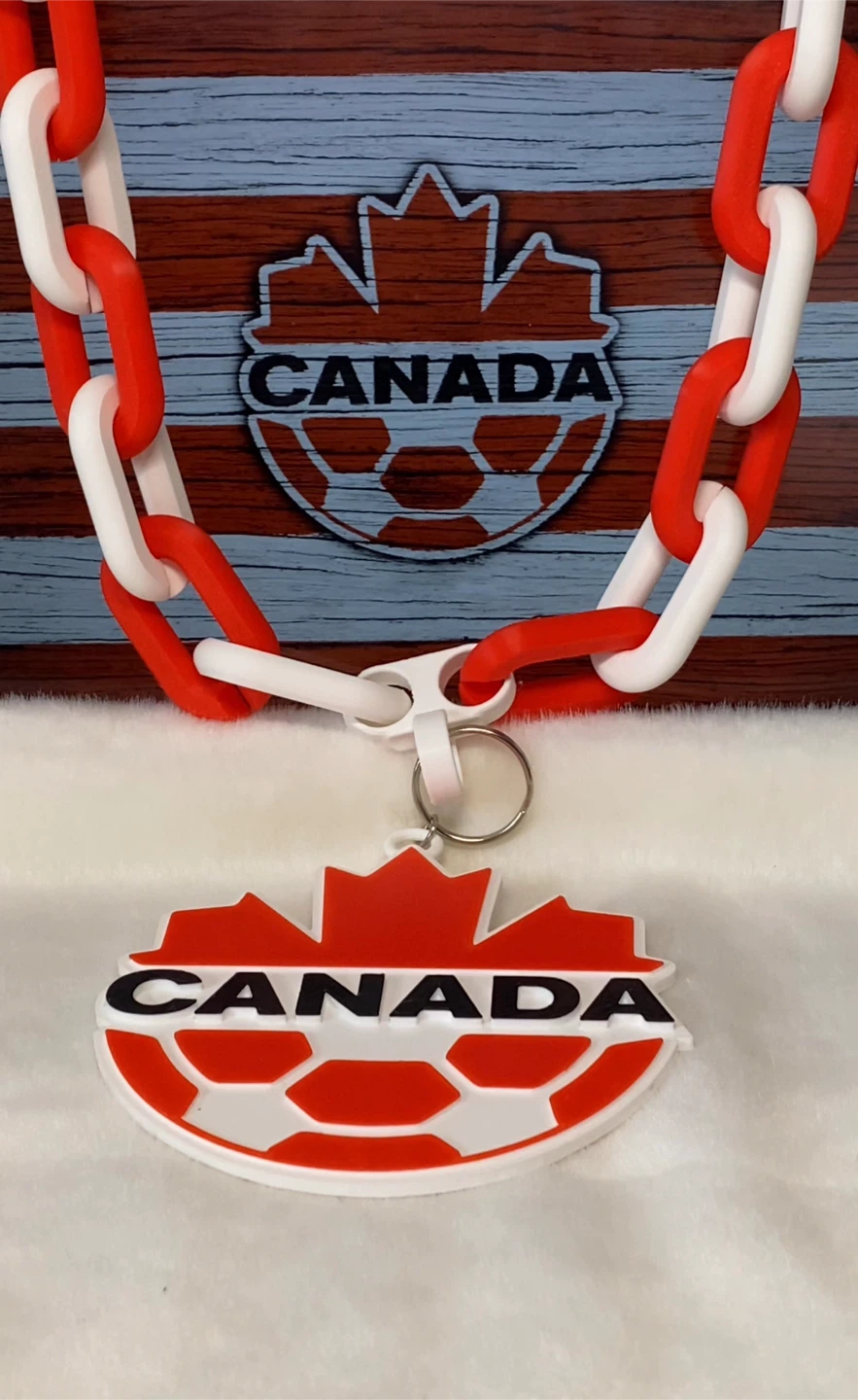 Canada Maple Leaf Soccer Necklace