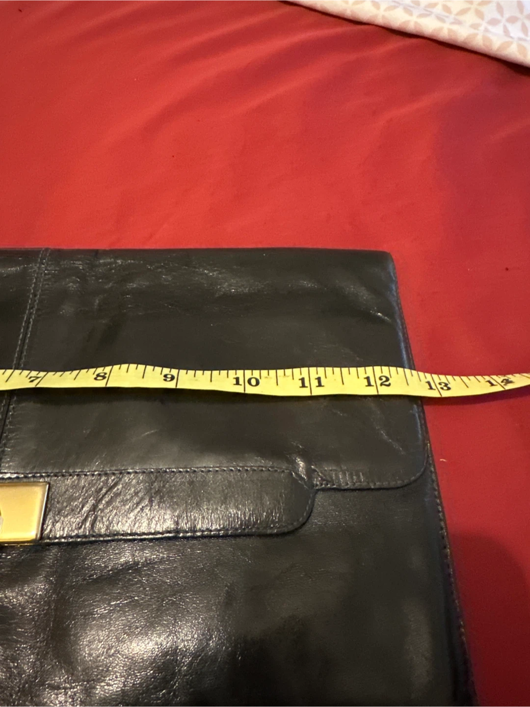 Black Leather evening clutch purse - photo 2