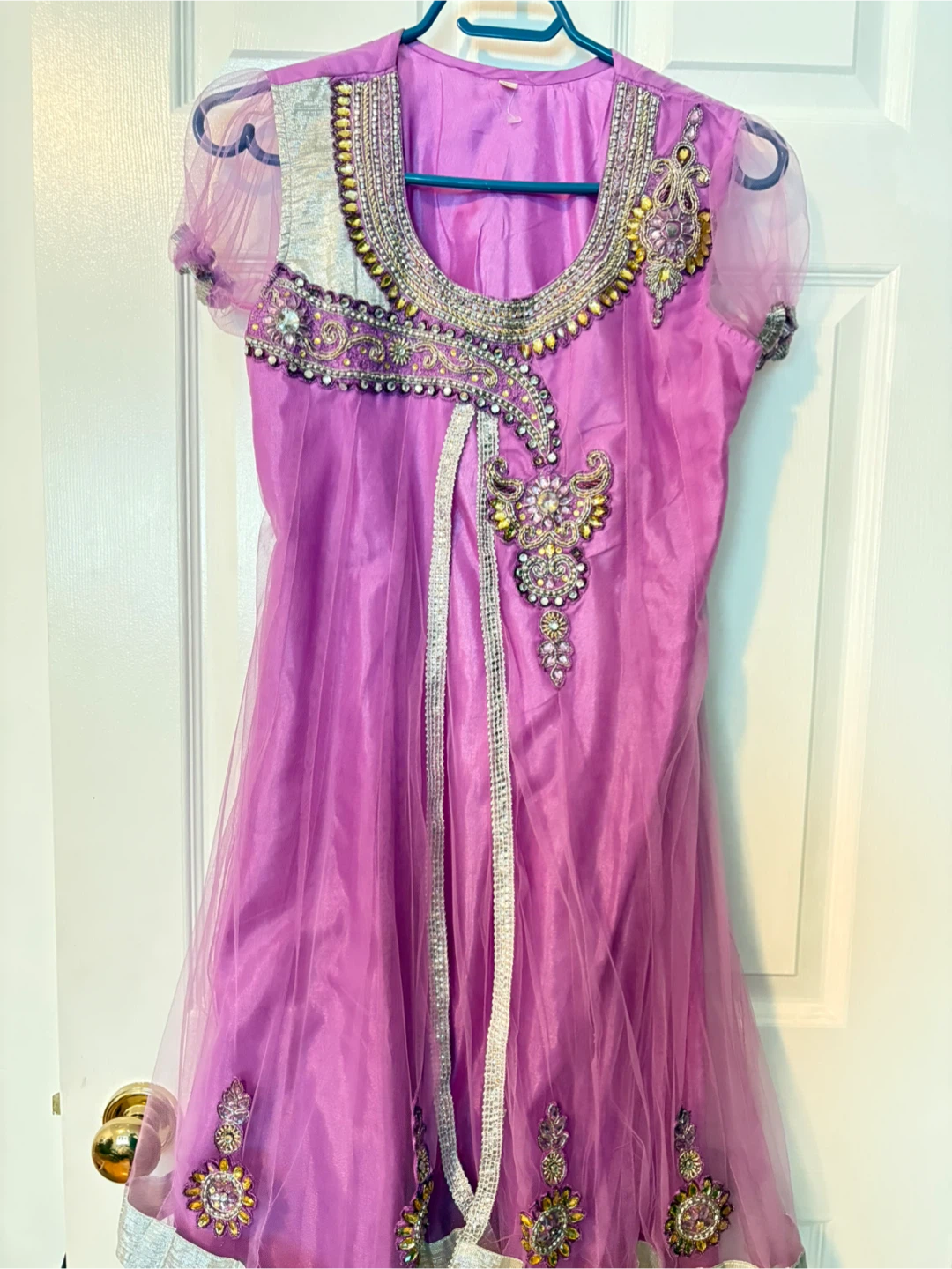 Pink Embellished Girls Dress