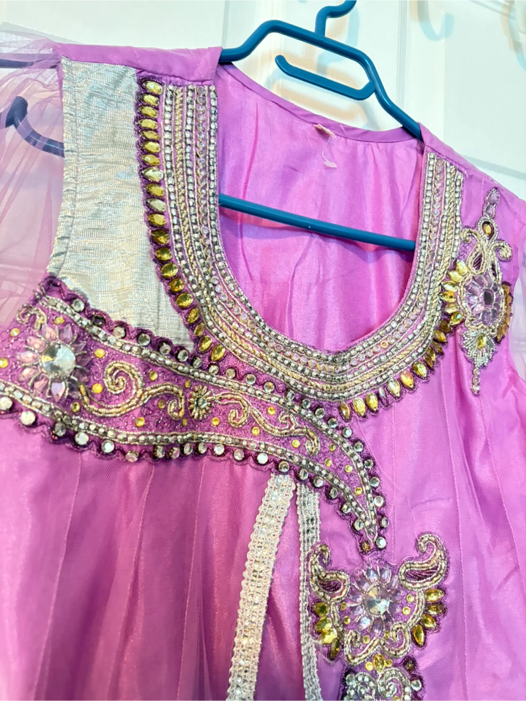 Pink Embellished Girls Dress - photo 2