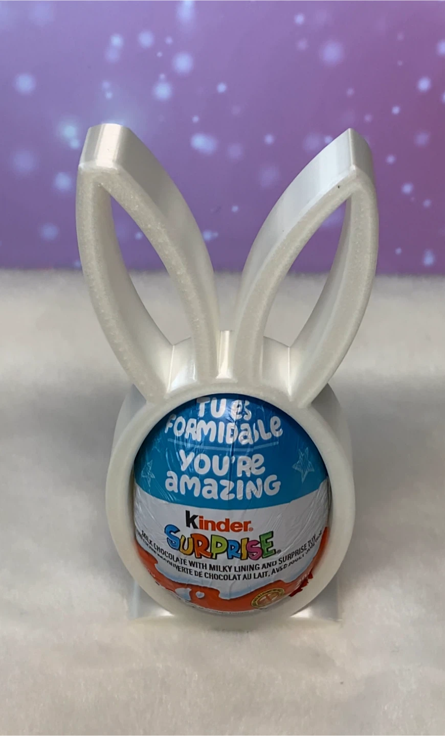 3D Printed Bunny Kinder Egg Holder Stand - photo 4
