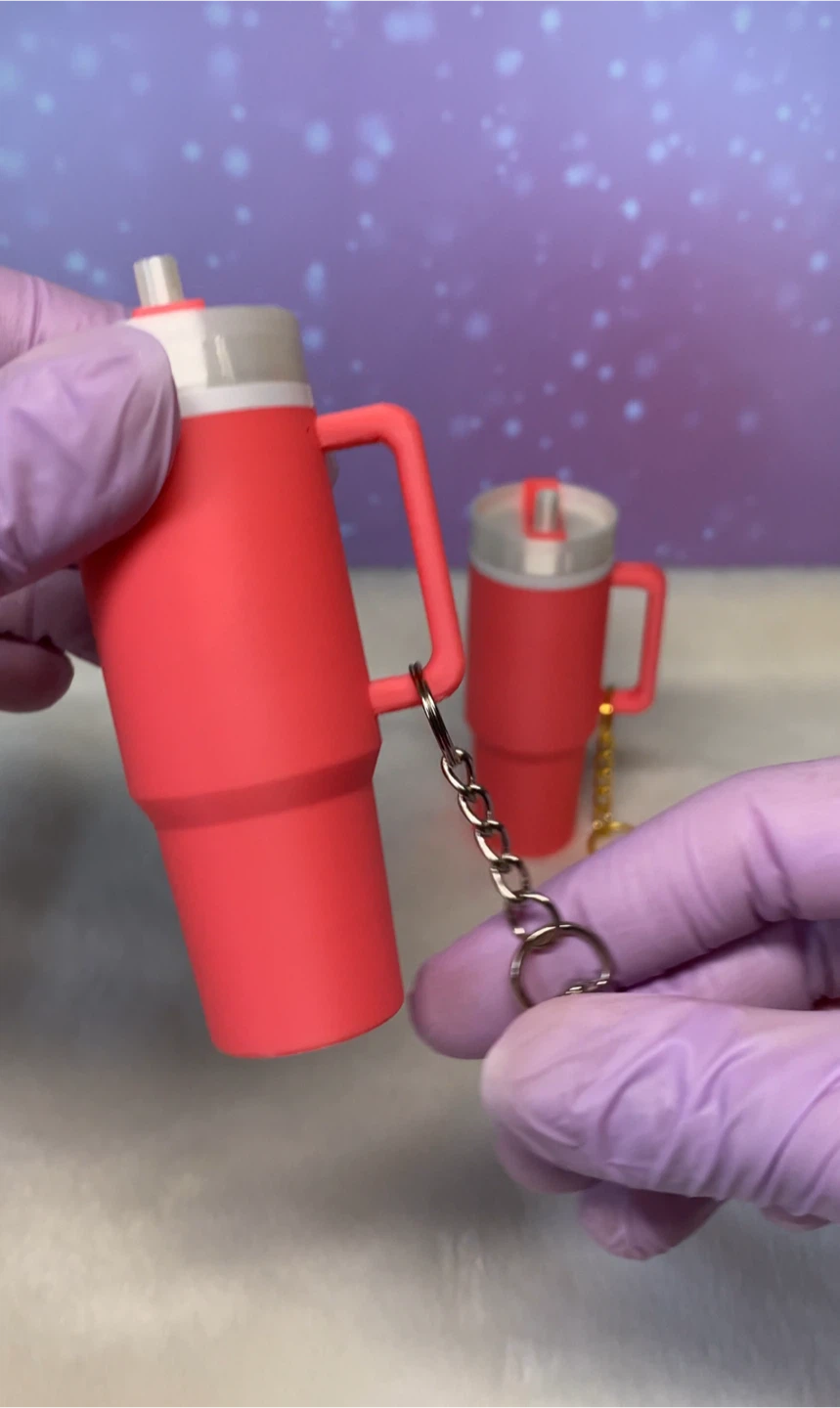 Miniature Tumbler Keychain - Pink - photo 3