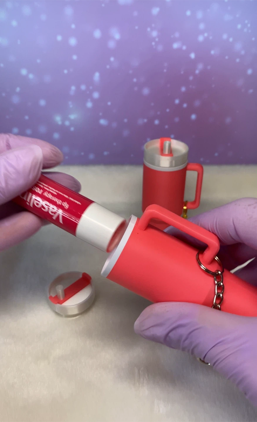 Miniature Tumbler Keychain - Pink - photo 4
