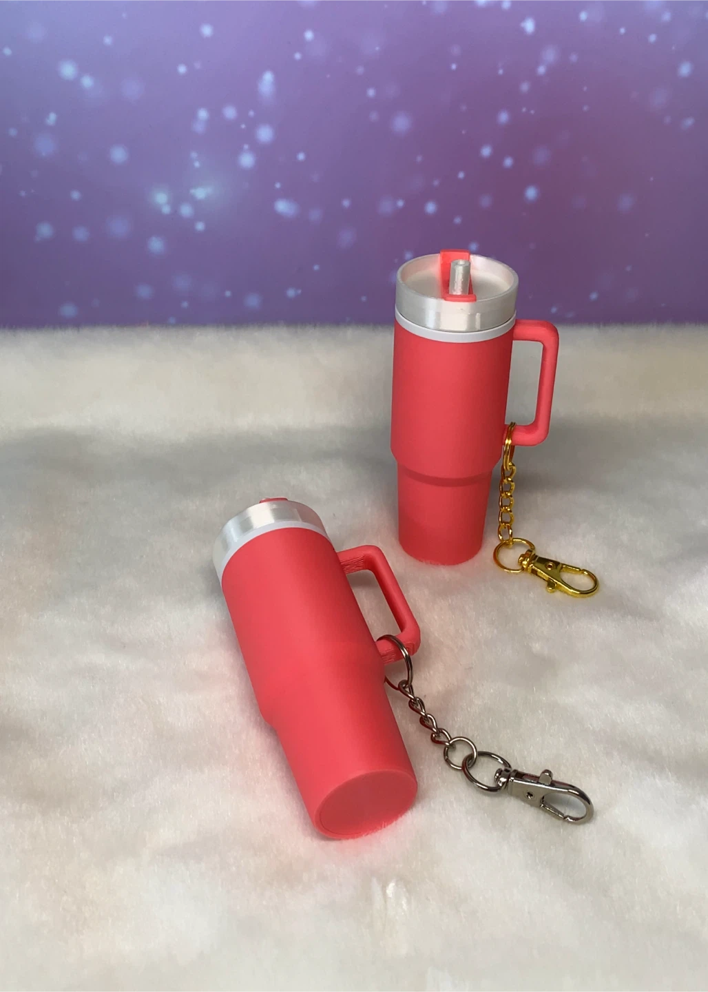Miniature Tumbler Keychain - Pink