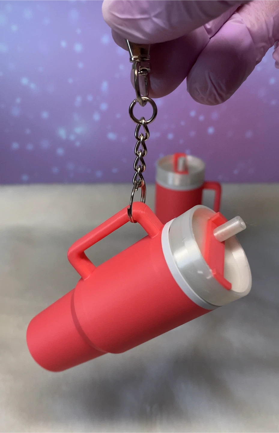 Miniature Tumbler Keychain - Pink - photo 2