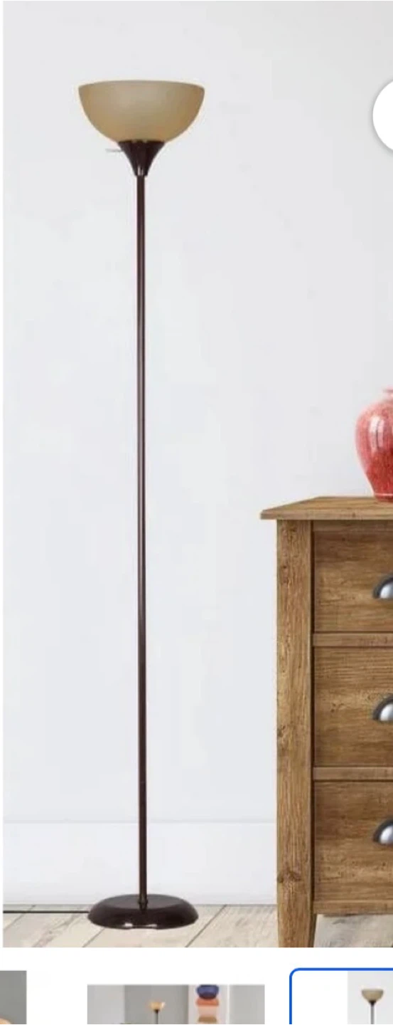 Mainstays 71" Brown Floor Lamp, Modern Design - photo 5