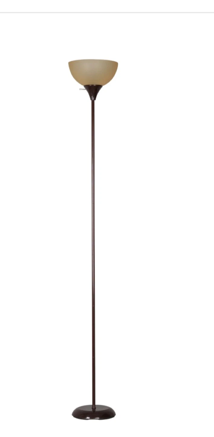 Mainstays 71" Brown Floor Lamp, Modern Design - photo 3