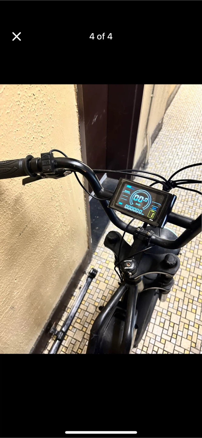 Black Electric Bicycle with Digital Display - photo 2