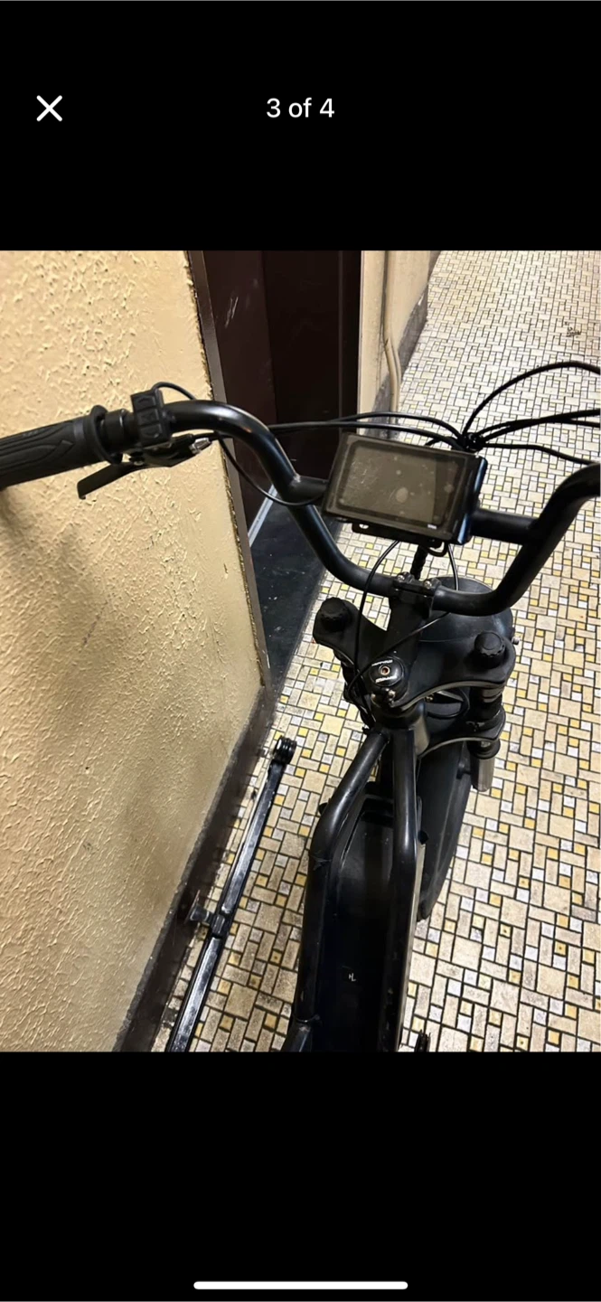 Black Electric Bicycle with Digital Display - photo 3