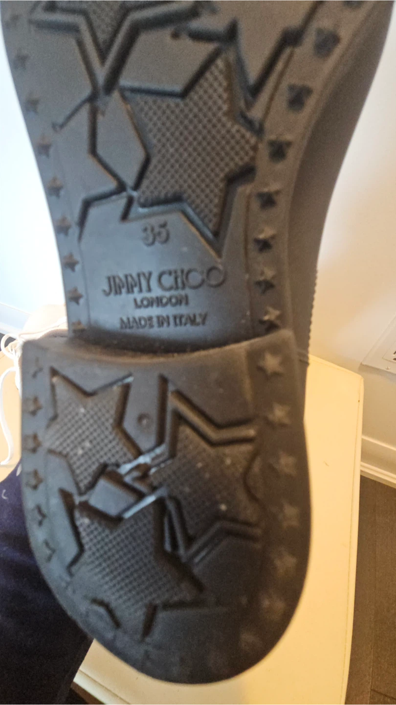 Jimmy Choo Black Rubber Riding Boots Size 5 - photo 5