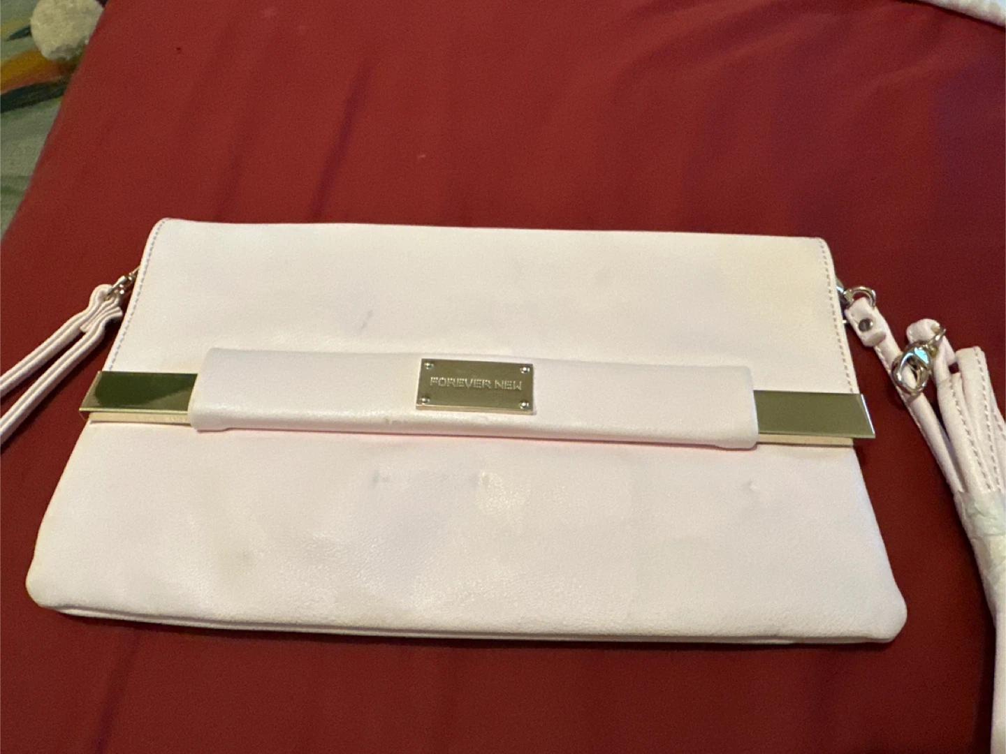 NEW soft baby pink purse with shoulder straps i