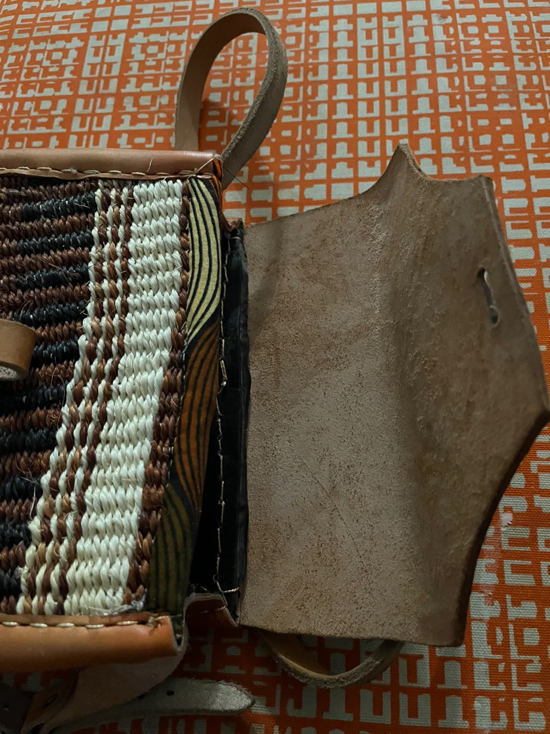 Woven and Leather Crossbody Bag - photo 4
