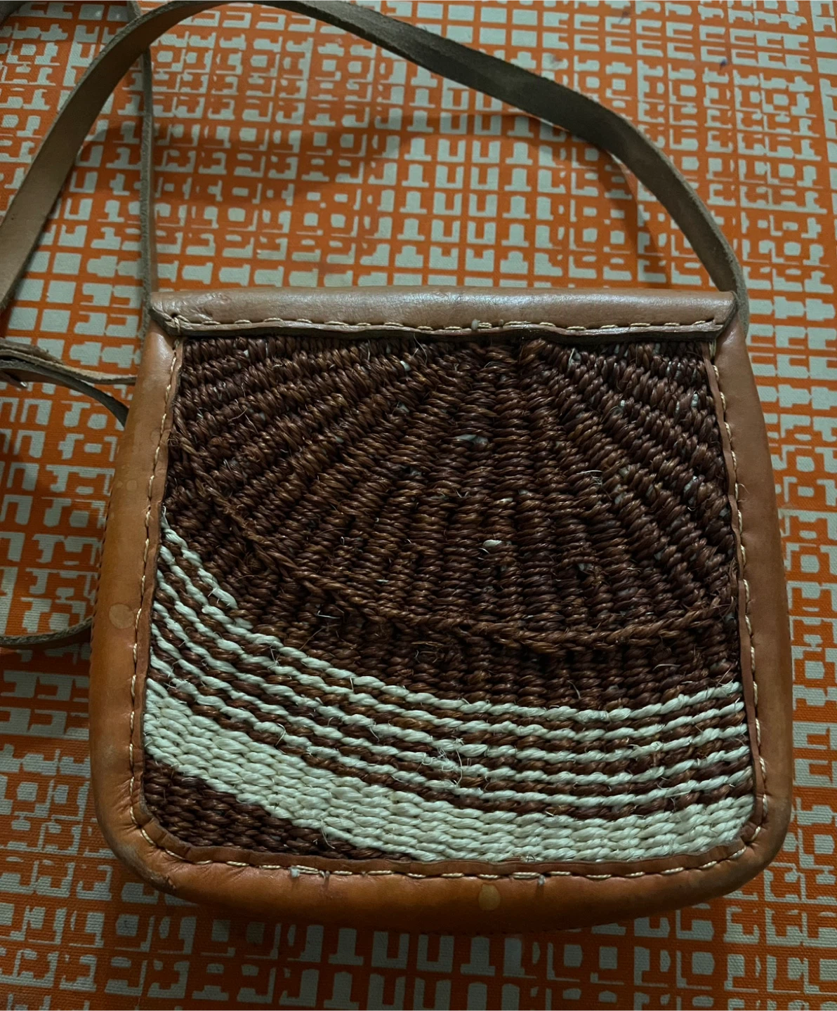 Woven and Leather Crossbody Bag - photo 2