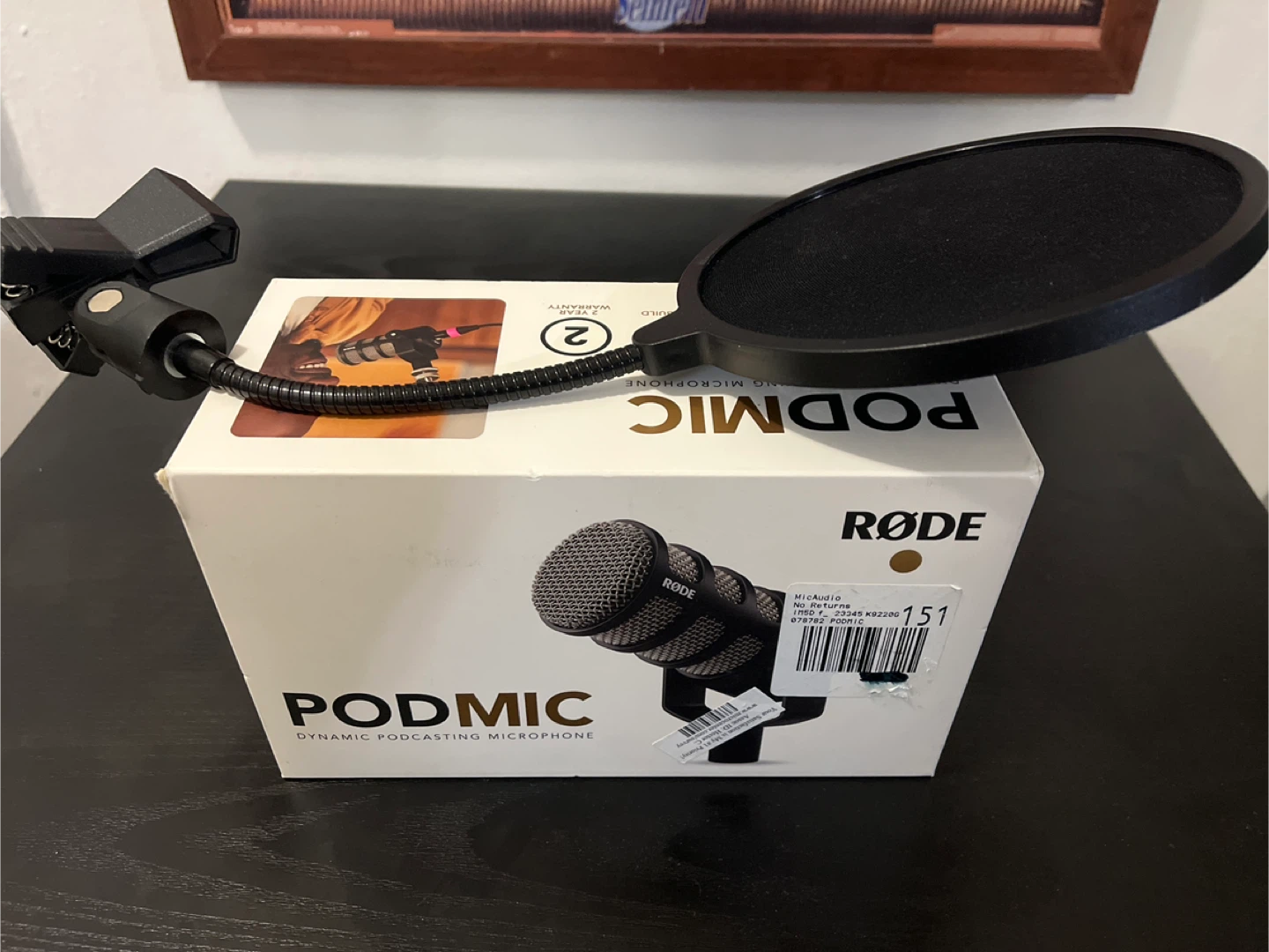 RØDE PodMic Dynamic Podcasting Microphone with Pop Filter