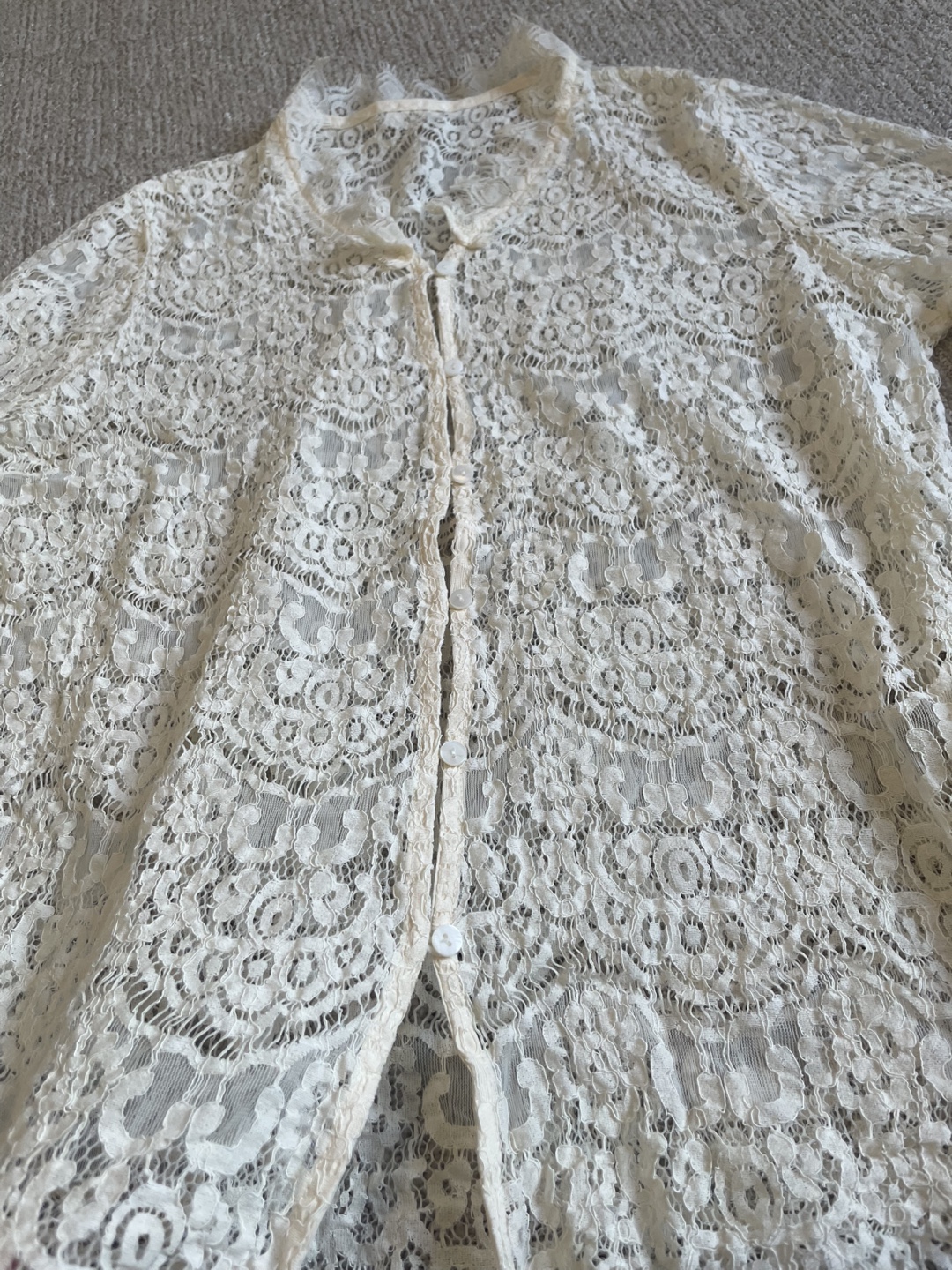 White Lace Cardigan - photo 5