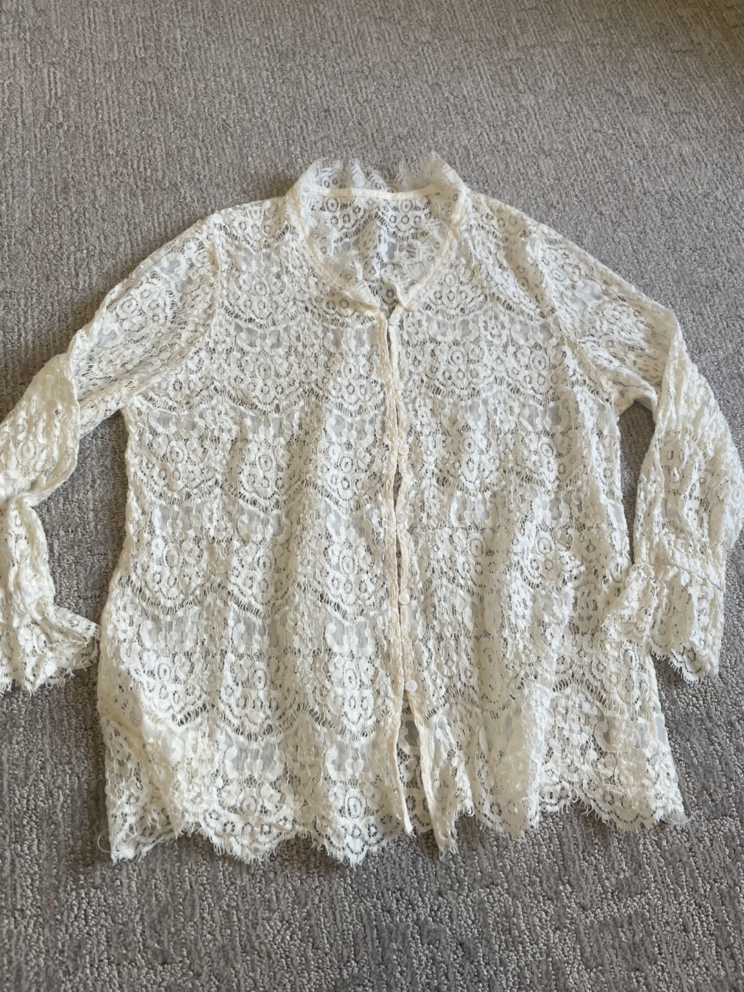 White Lace Cardigan - photo 3