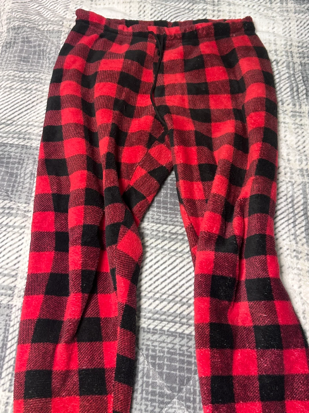 Red and Black Buffalo Plaid Fleece Pajama Pants