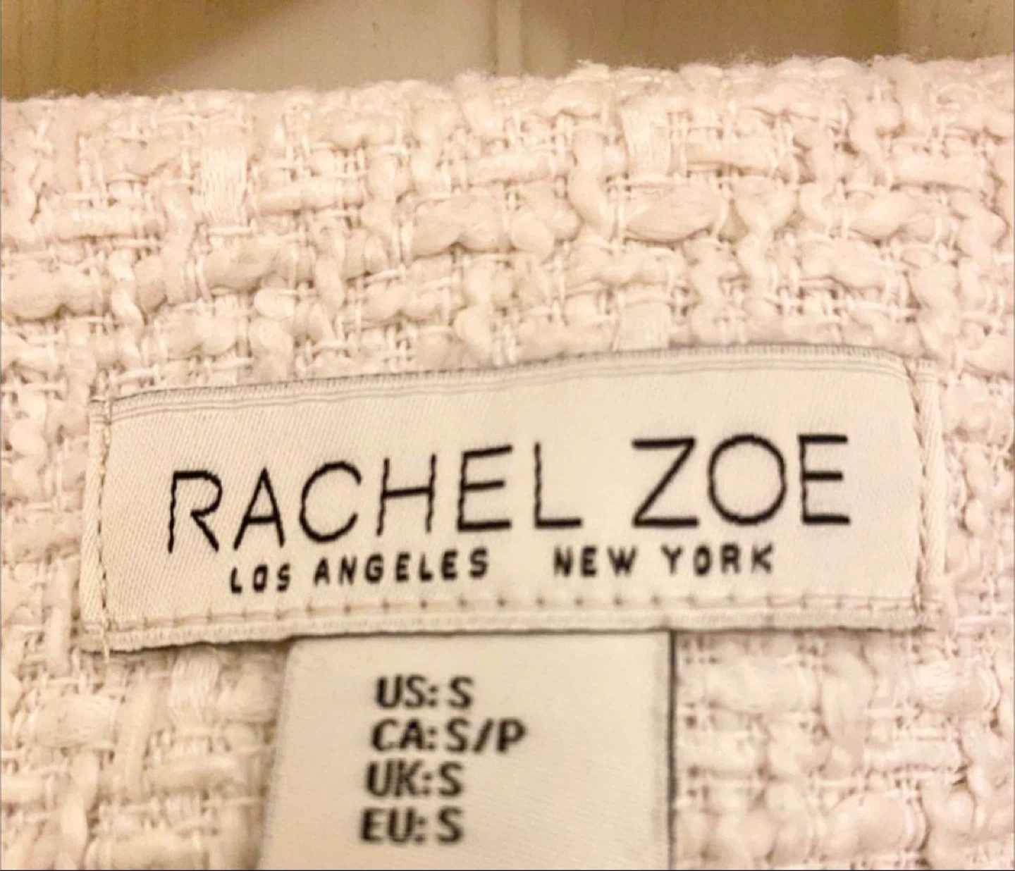 Rachel Zoe Tweed Jacket with Gold Buttons - Size S - photo 4