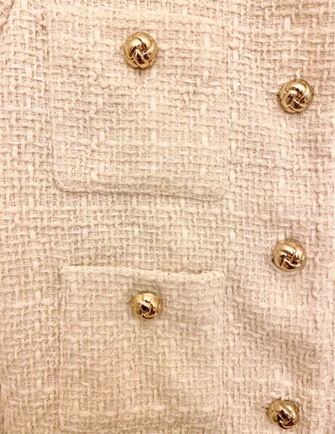 Rachel Zoe Tweed Jacket with Gold Buttons - Size S - photo 2