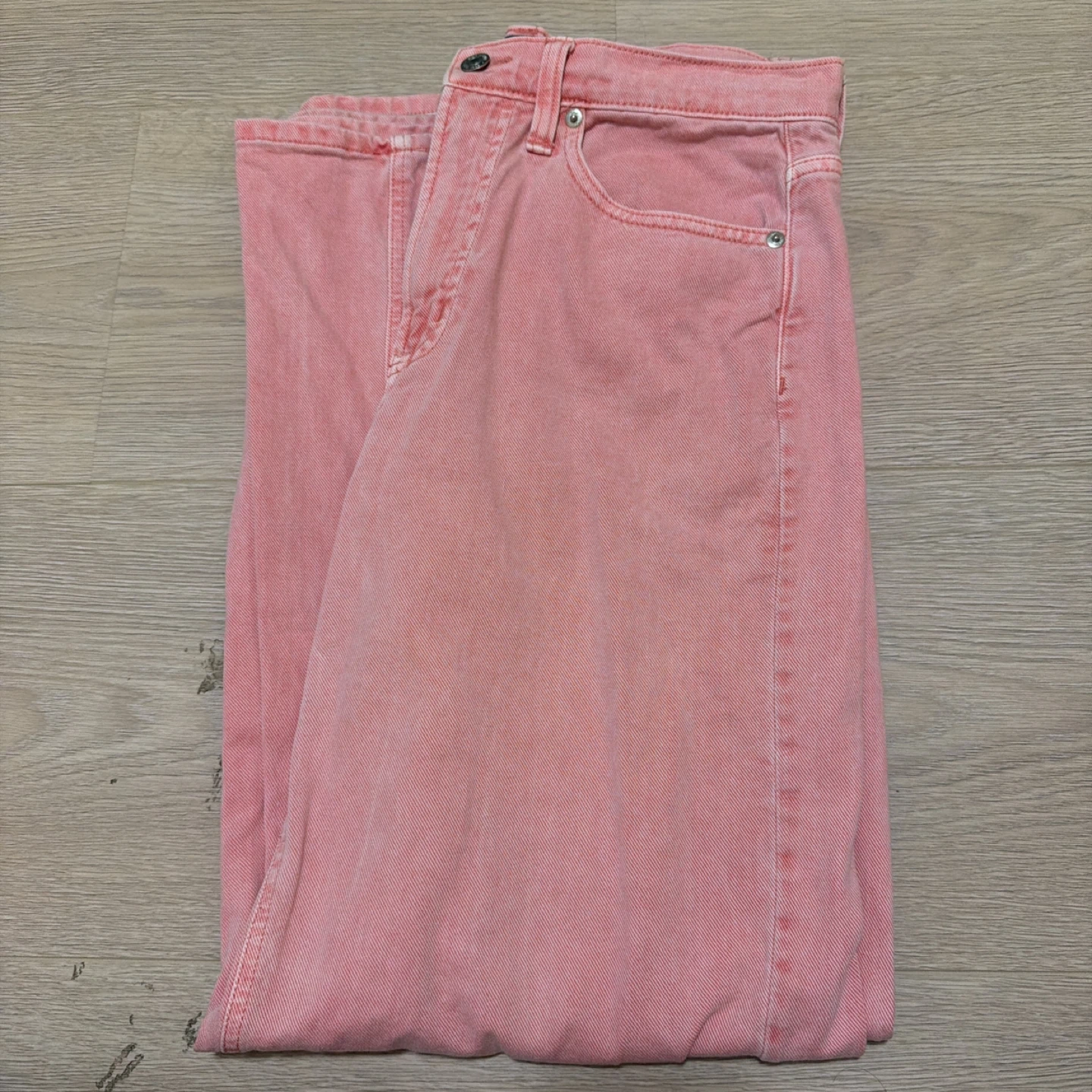 GAP High Rise Wide Leg Jeans - Coral Pink - photo 2