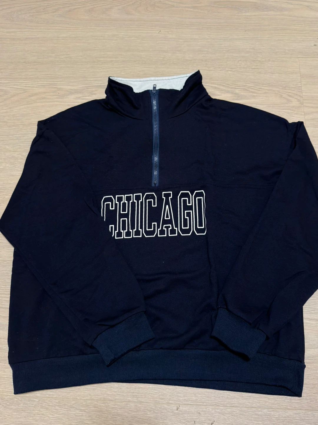 Navy Chicago Quarter-Zip Sweatshirt