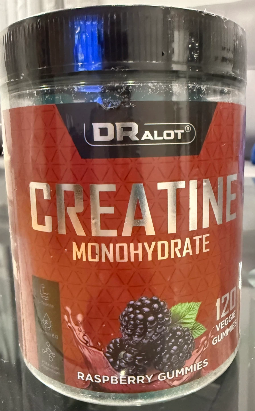 Dr. Aloot Creatine Monohydrate Raspberry Gummies 120 Count
