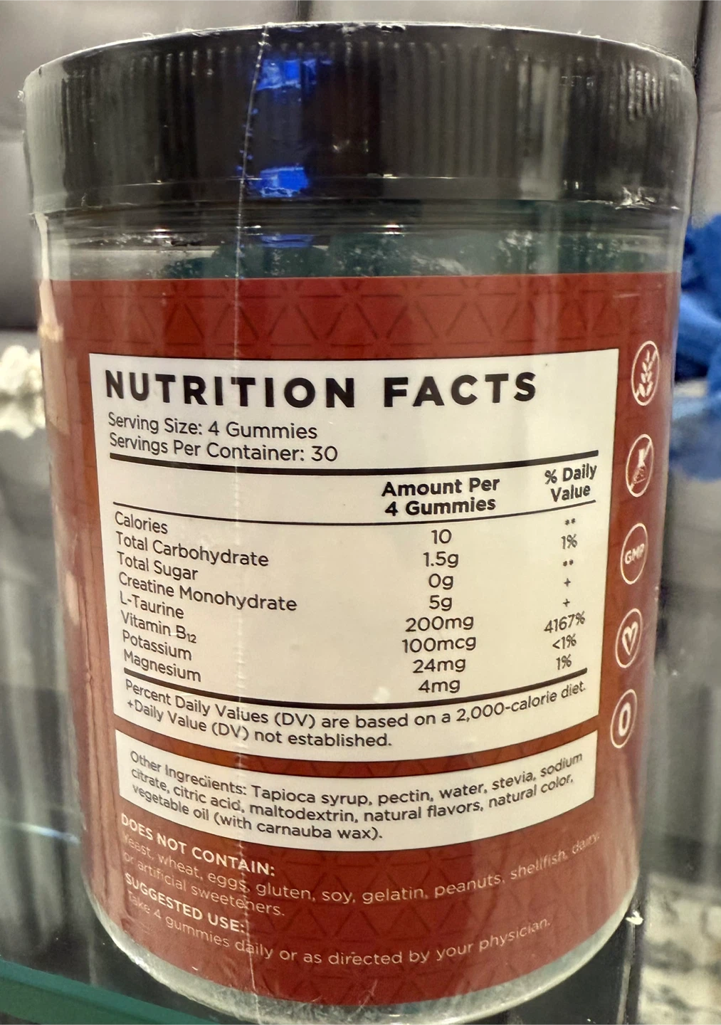 Dr. Aloot Creatine Monohydrate Raspberry Gummies 120 Count - photo 2