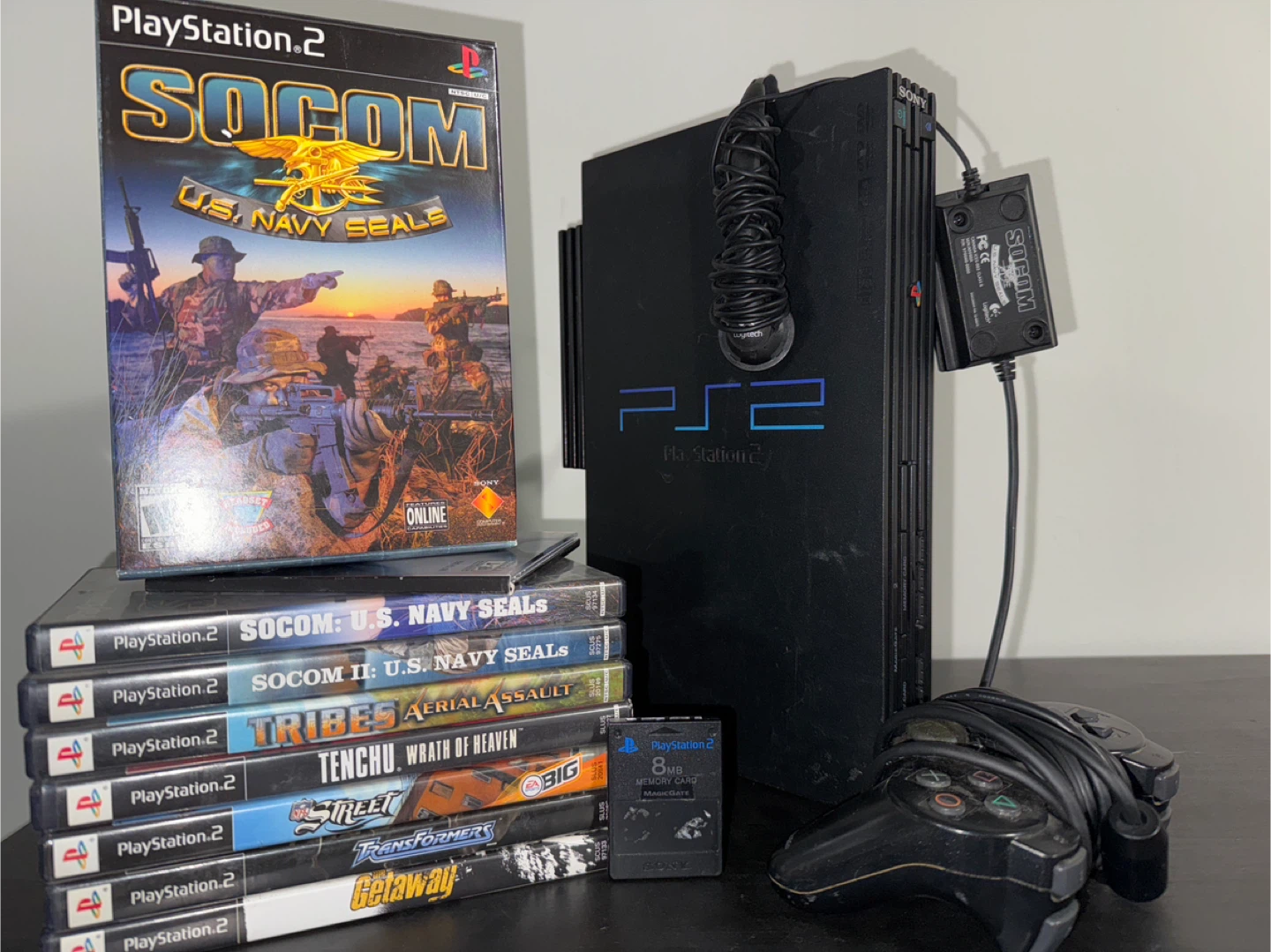 PlayStation 2 Console with Games and Accessories