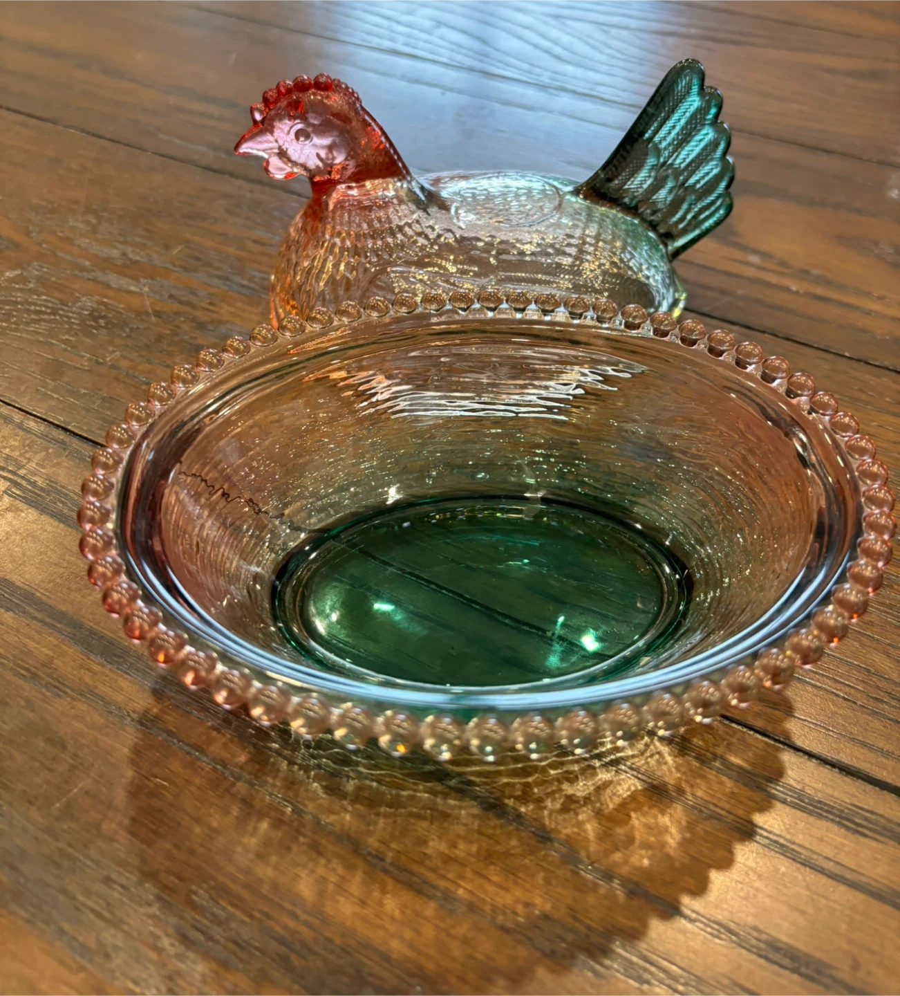 Hen on Nest - Coloured Glass - photo 2