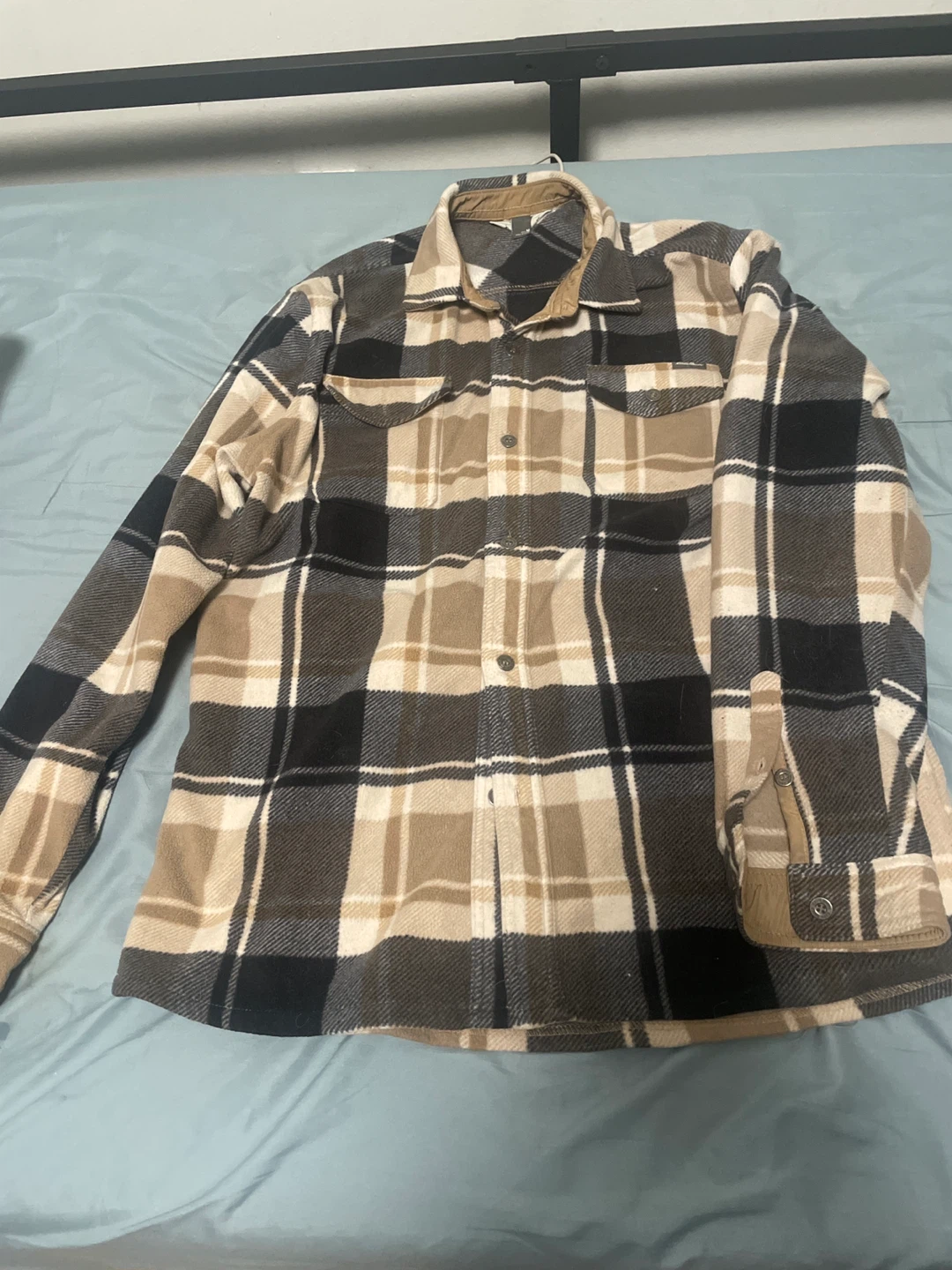 Eddie Bauer Plaid Fleece Shirt - Medium