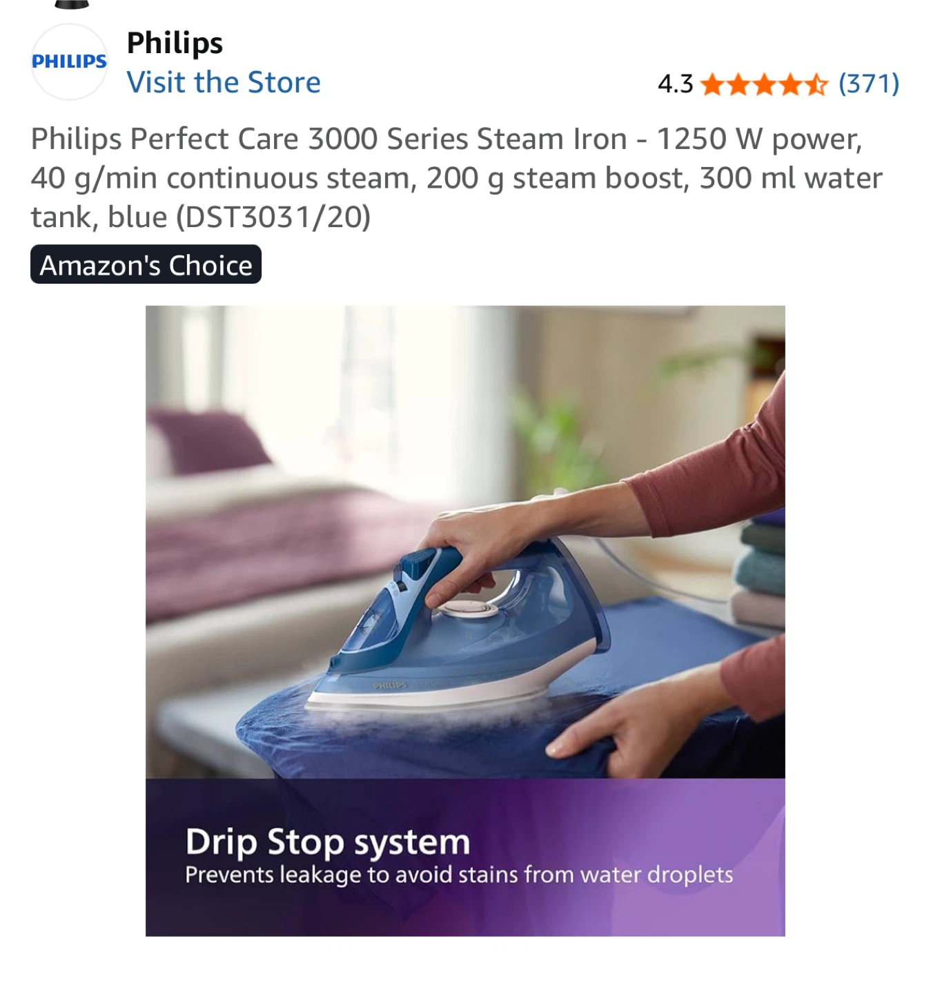 Philips Perfect Care 3000 Series Steam Iron - photo 3