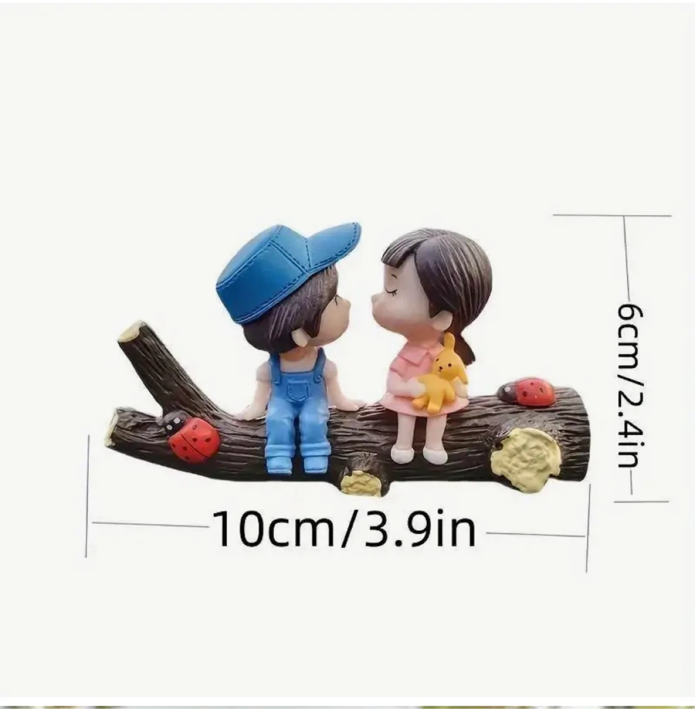 Couple on Log Figurine - photo 2