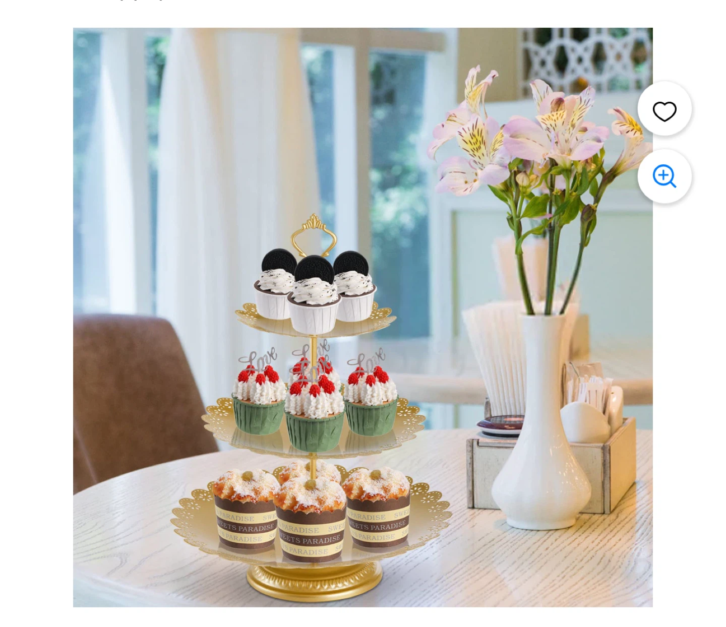 Hedume Set of 10 Gold Cake Stands & Dessert Display Trays - photo 2
