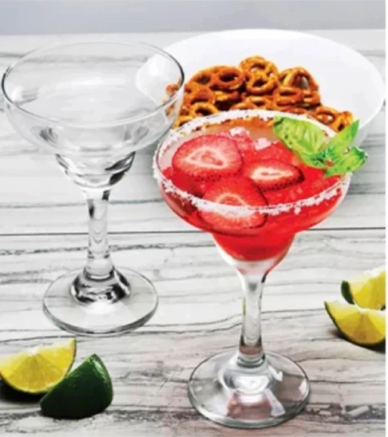 Glass Margarita Glasses (Set of 2)