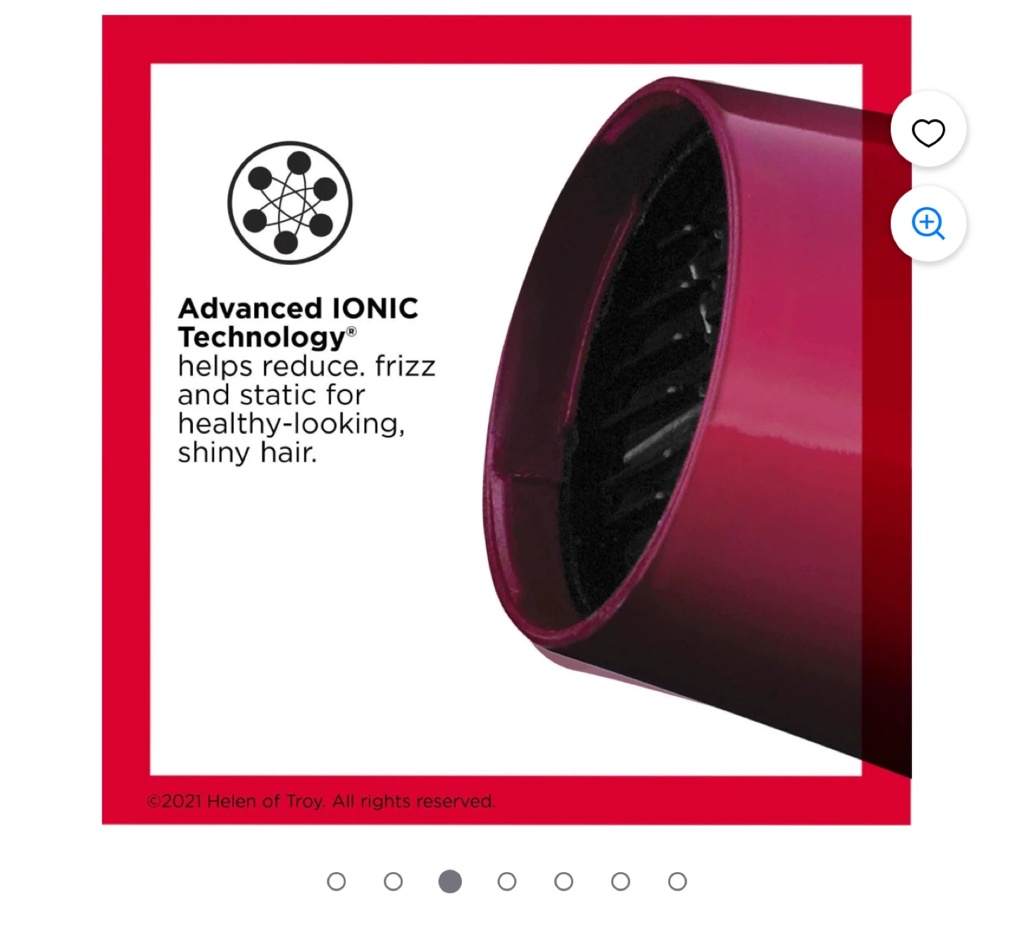Revlon Pink Hair Dryer with Diffuser and Concentrator