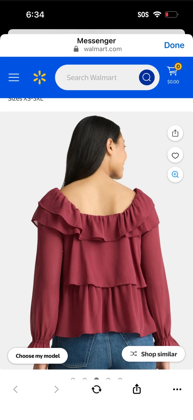 Women's Ruffled Tiered Long Sleeve Blouse - photo 4
