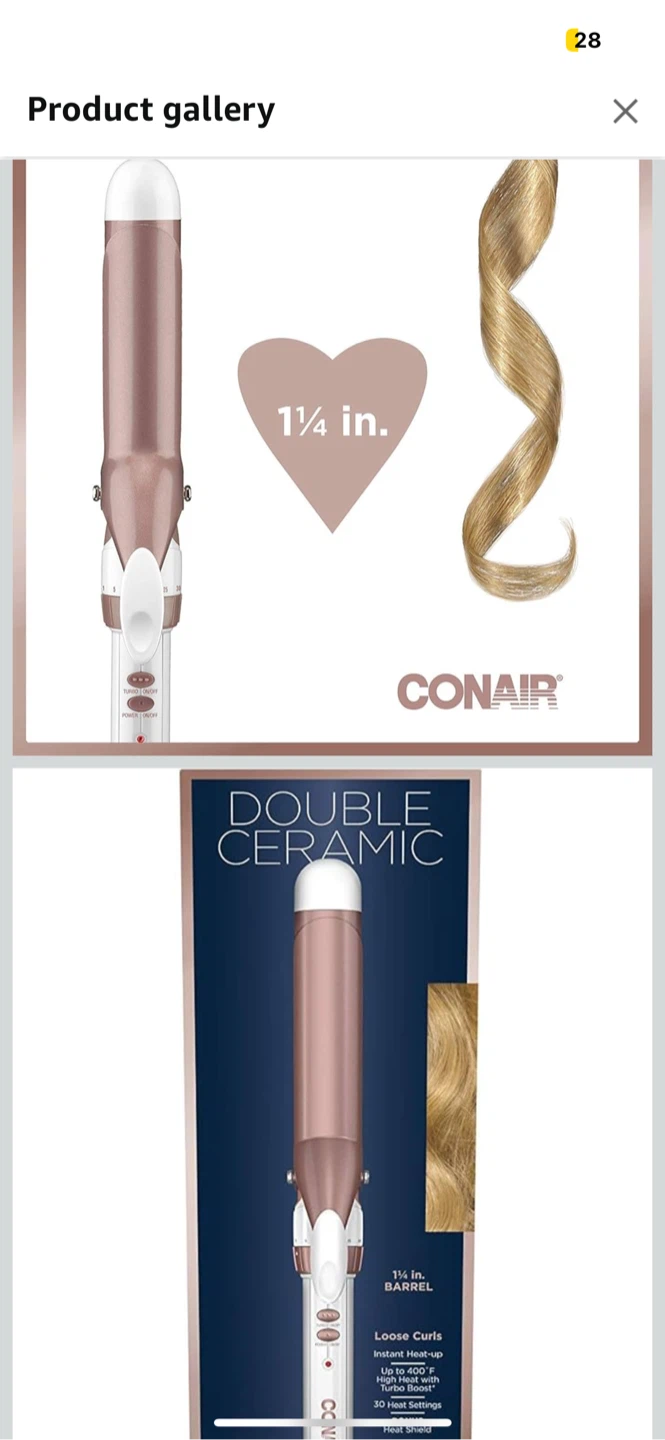 Conair Double Ceramic Curling Iron - 1 1/4 Inch Barrel - photo 3
