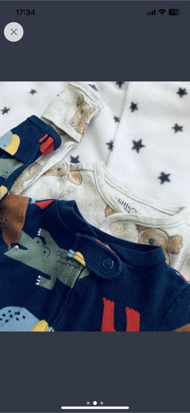 (Newborn) 7 pack baby onesies and pajamas - photo 2