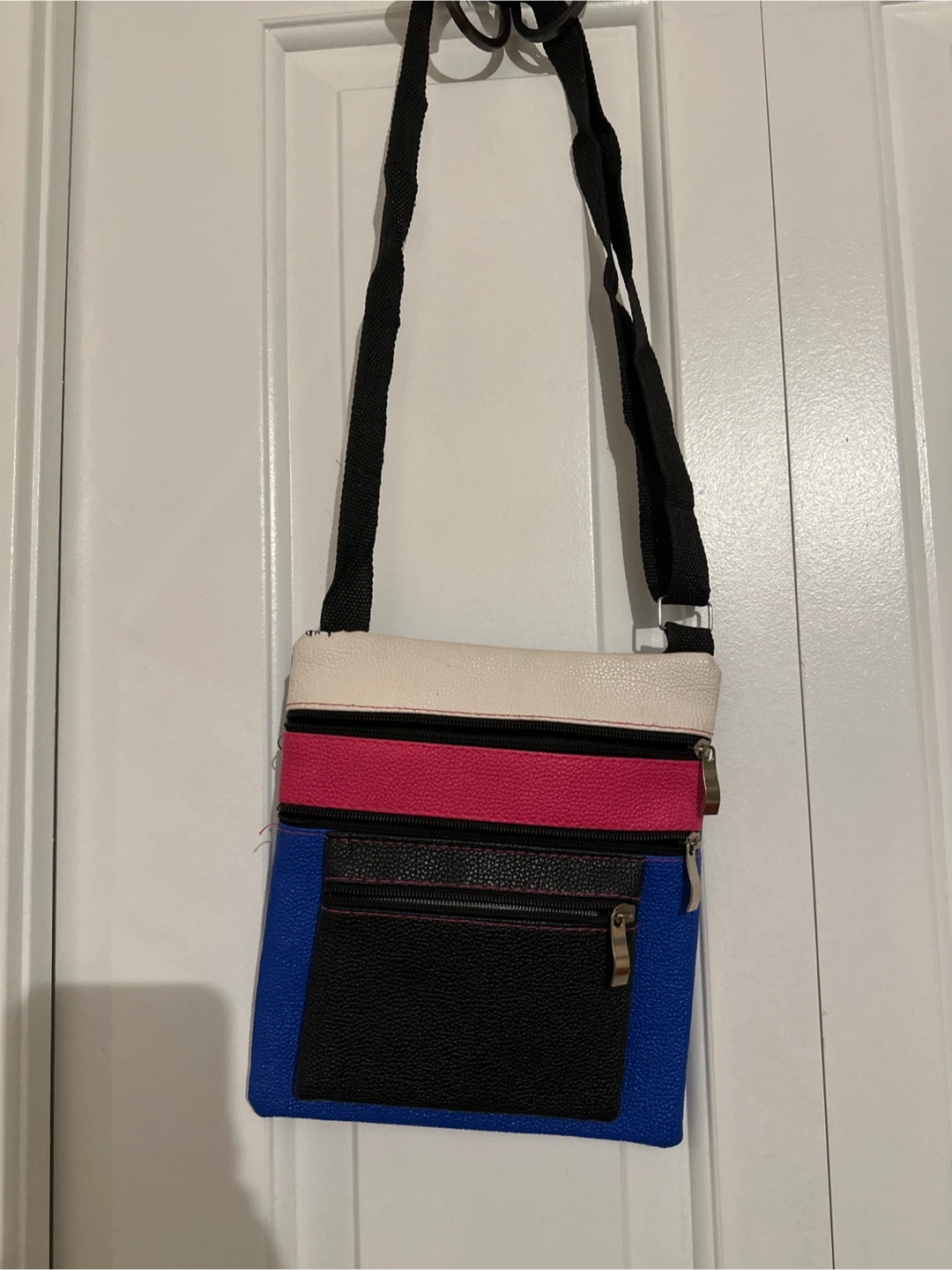 This fun multicoloured pouch is ready to go