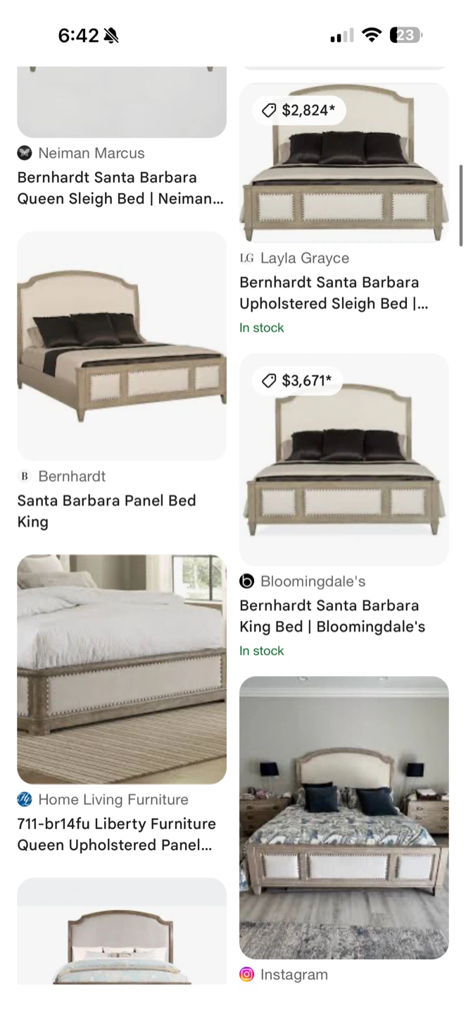 Bernhardt Santa Barbara king size Bed - photo 3