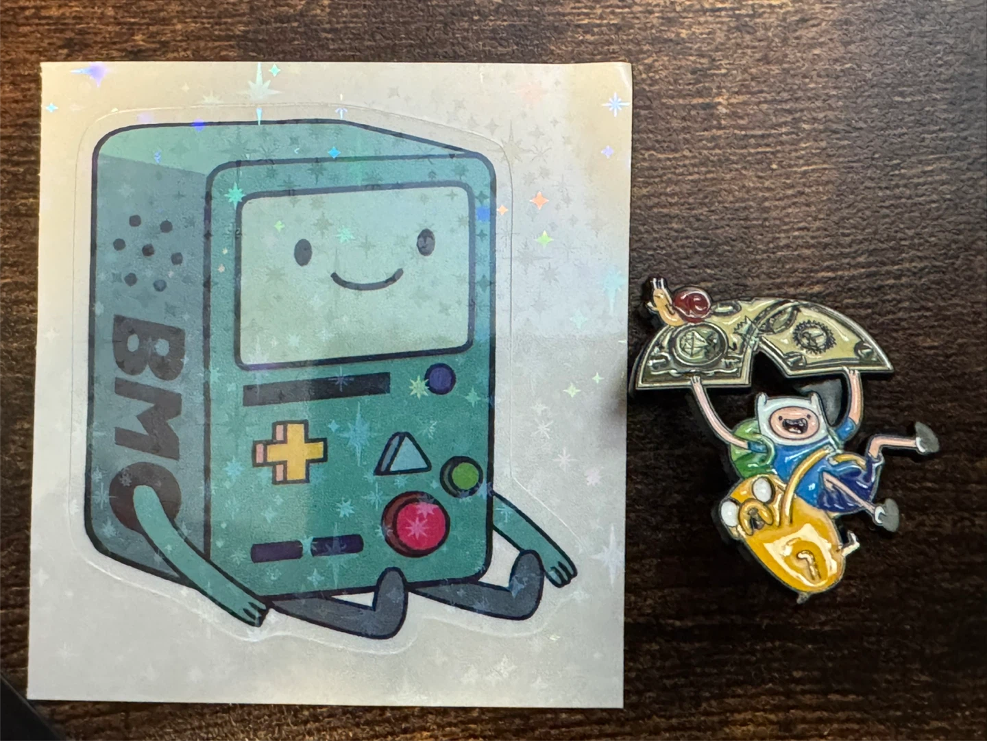 NEW Adventure Time Finn & Jake Enamel Pin and decal - photo 2