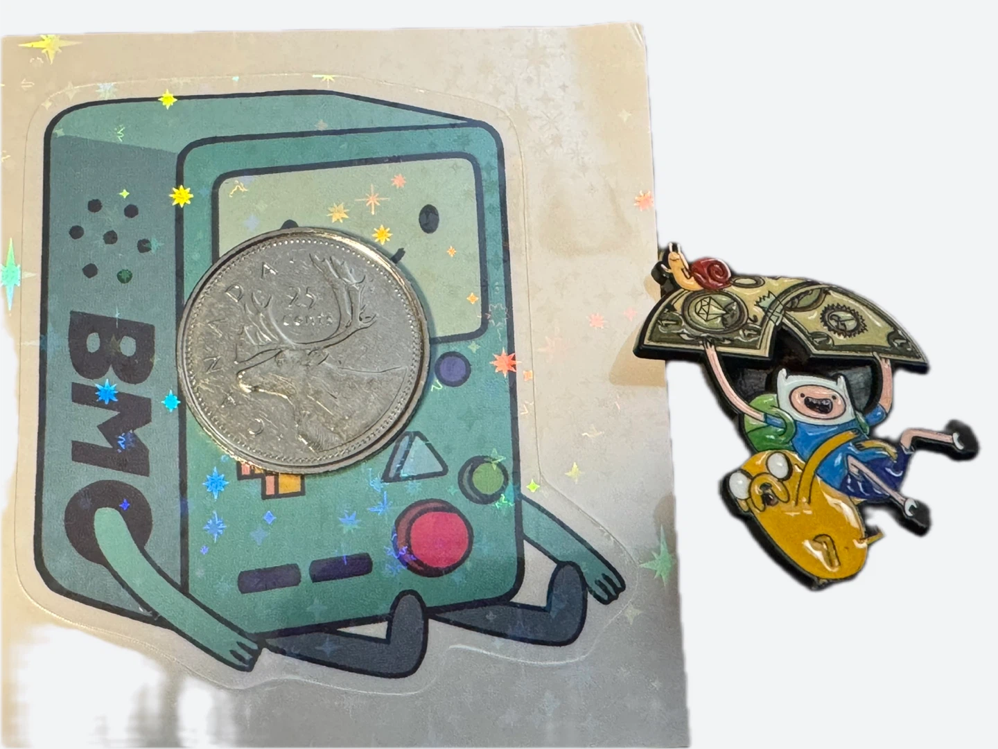 NEW Adventure Time Finn & Jake Enamel Pin and decal - photo 5