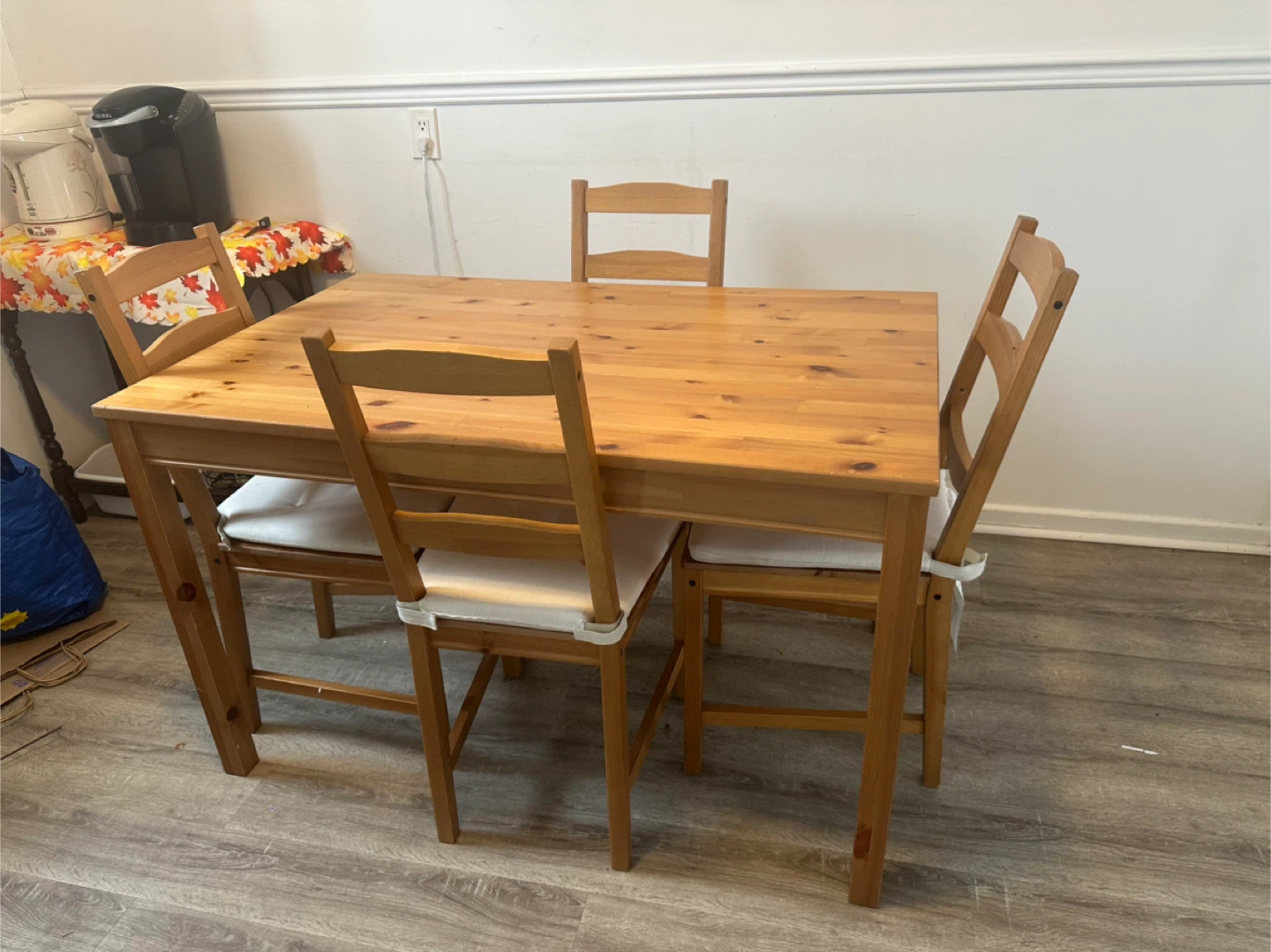 IKEA Wooden Dining Table and Chairs Set - photo 3
