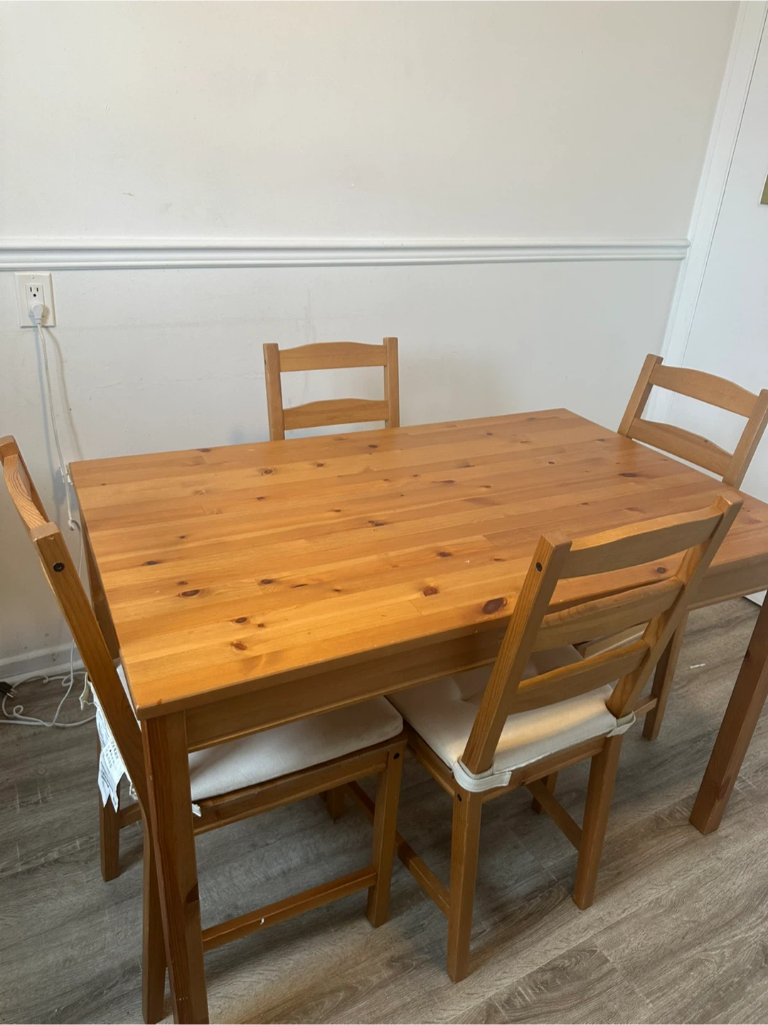 IKEA Wooden Dining Table and Chairs Set