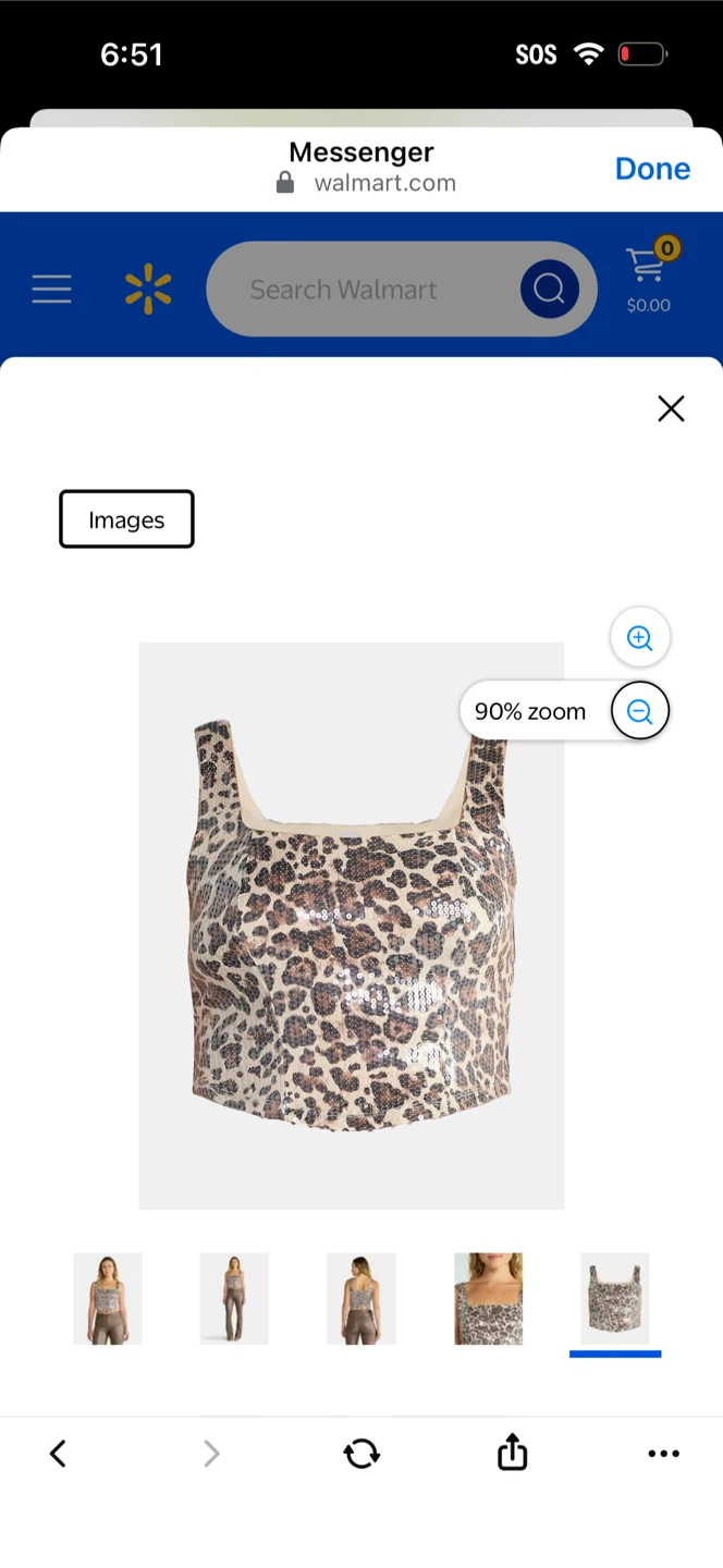 Madden NYC Leopard Sequin Crop Top - photo 5