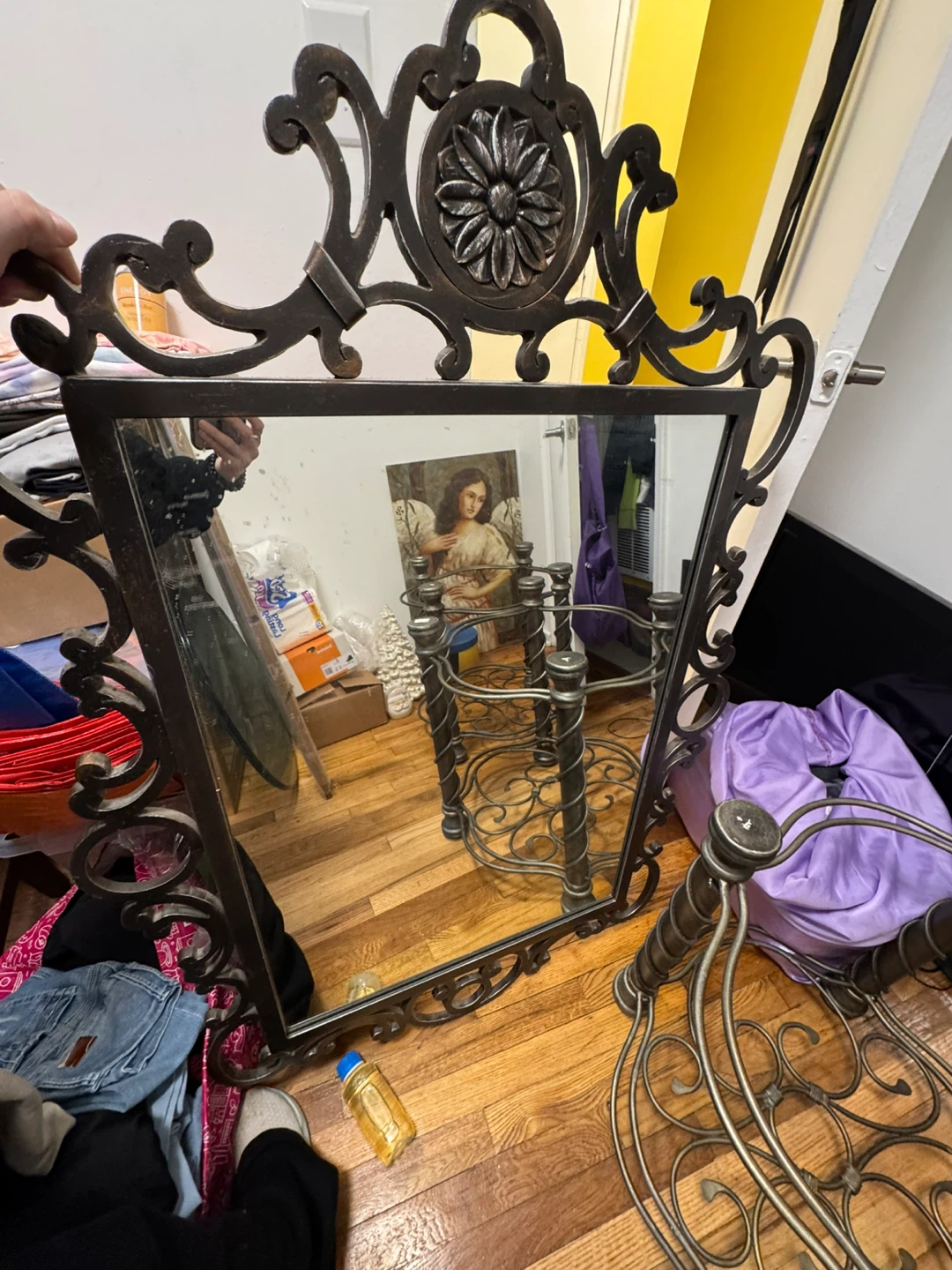 Ornate Metal Vanity Mirror