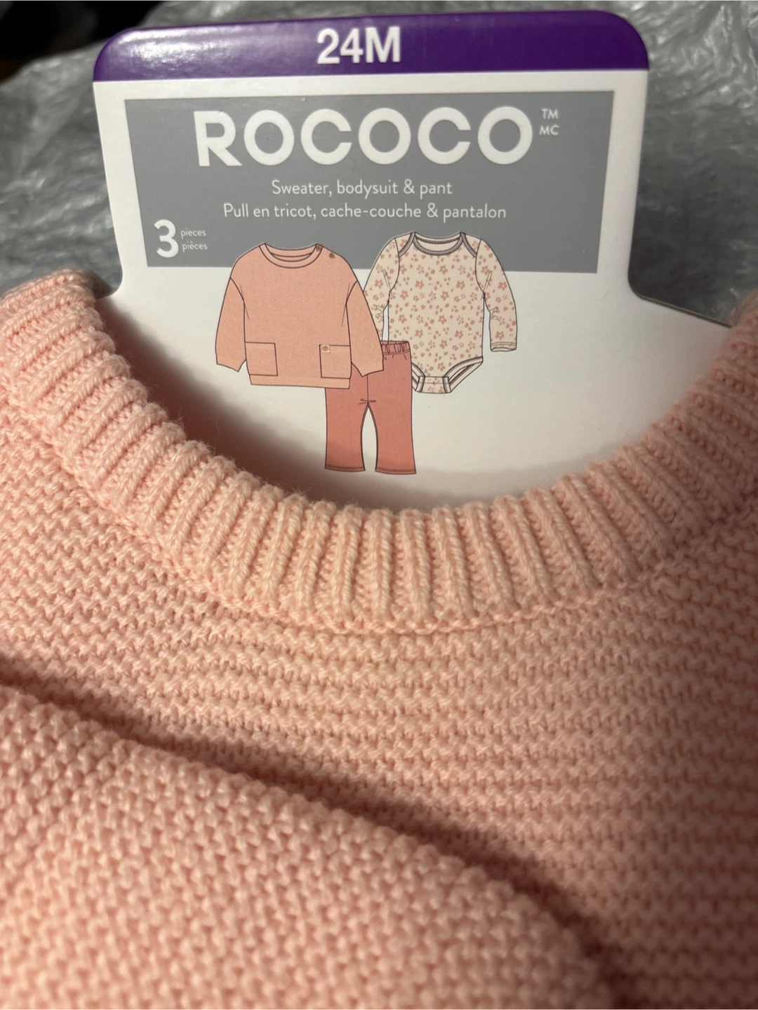 Rococo Baby 3-Piece Sweater, Bodysuit & Pant Set - 24M - photo 2
