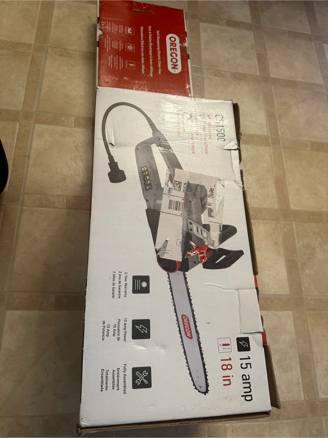Oregon CS1500 Self-Sharpening Electric Chainsaw - photo 4